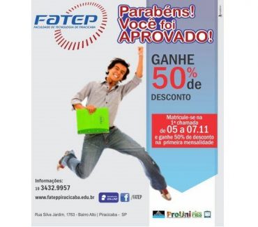 05/11/2014 – Confira os aprovados no Vestibular 2015 da Fatep