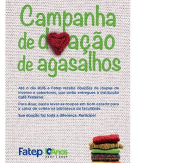 INVERNO QUENTINHO – Fatep promove campanha para arrecadar roupas usadas