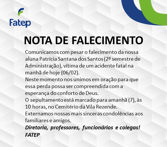 Nota de falecimento